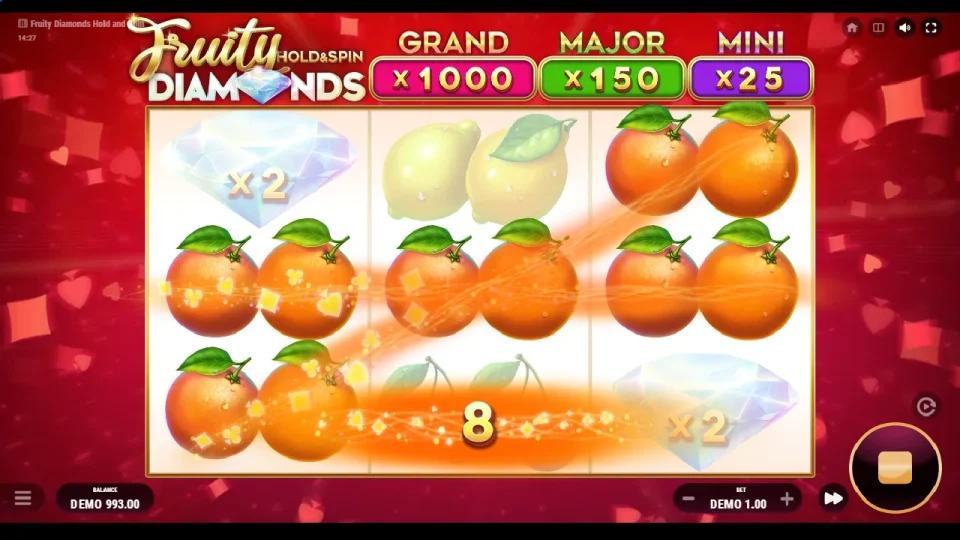 Fruity Diamonds Hold and Spin — screenshot 3