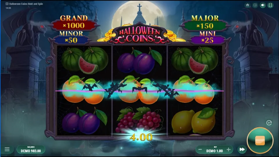 Halloween Coins Hold and Spin — screenshot 2