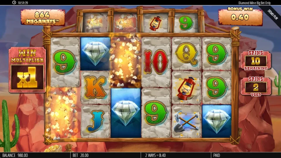 Diamond Mine Extra Gold Megaways — screenshot 3