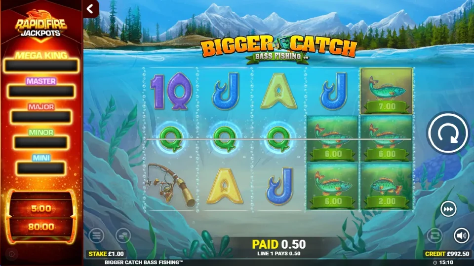 Bigger Catch Bass Fishing Rapid Fire Jackpots — screenshot 1