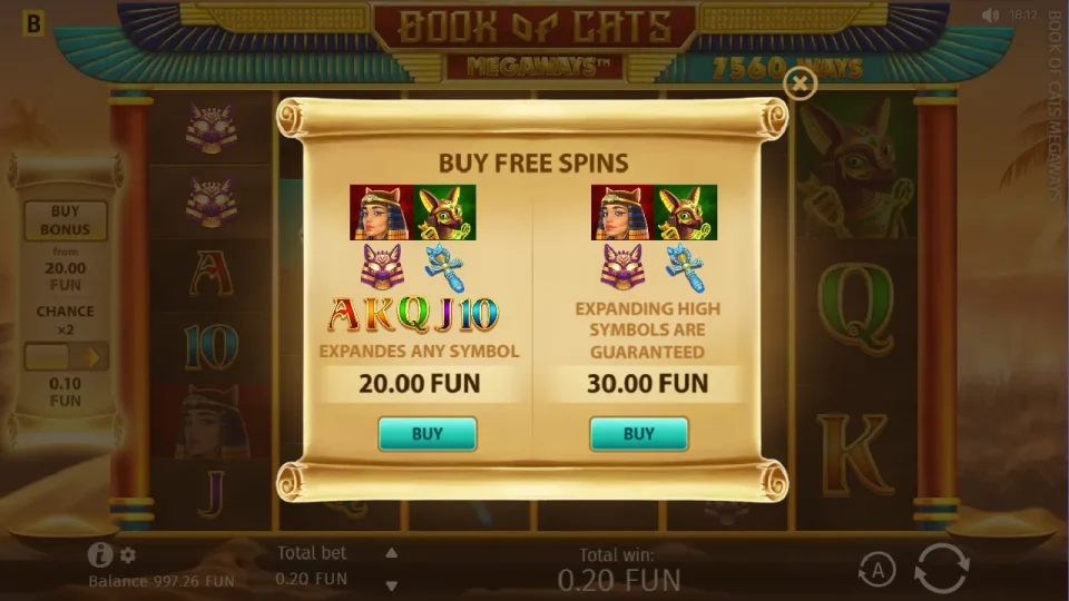 Book of Cats Megaways — screenshot 5