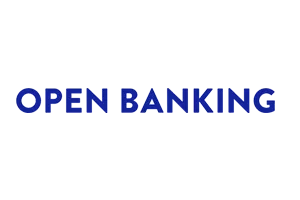 Open banking concept illustration showing secure digital financial data sharing between banks and apps