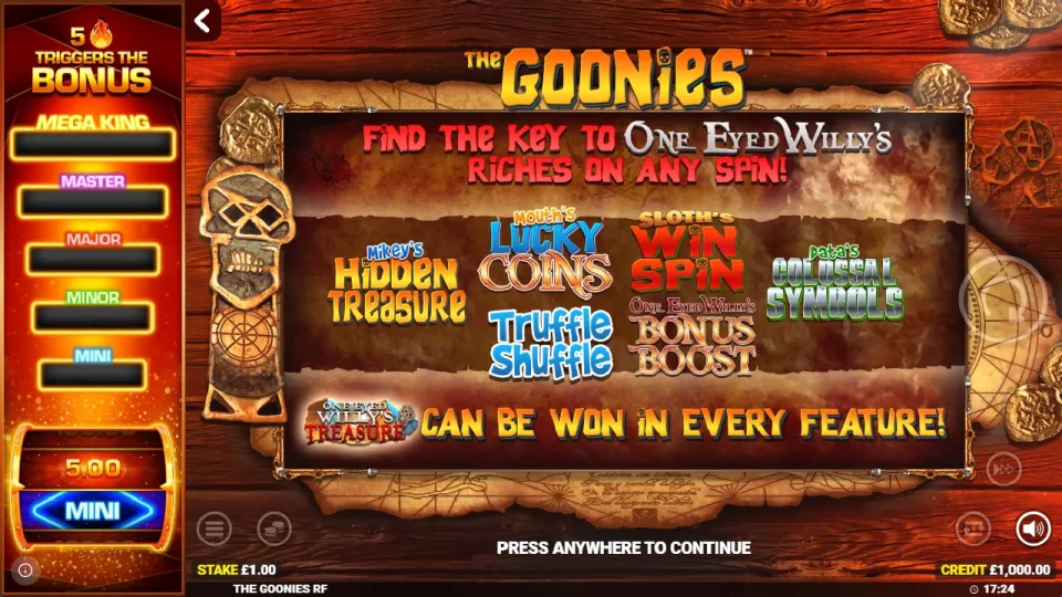 The Goonies Deluxe Rapid Fire Jackpots — screenshot 4