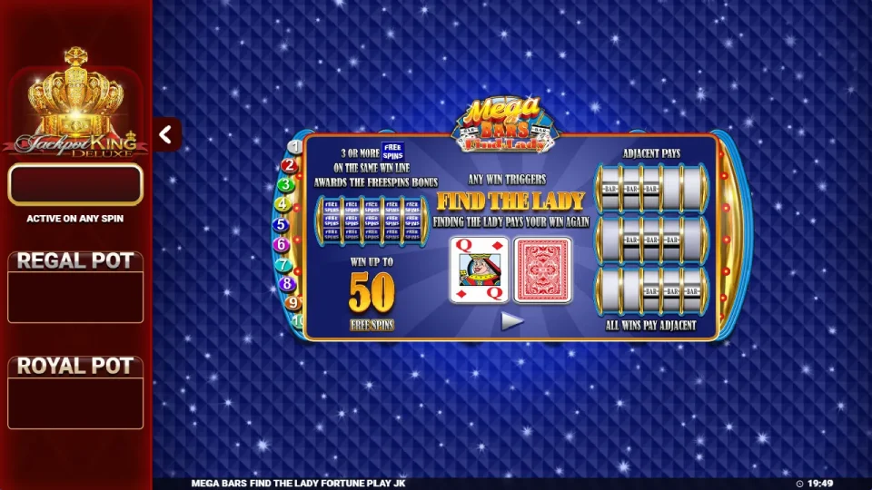 Mega Bars Find the Lady Jackpot King — screenshot 1