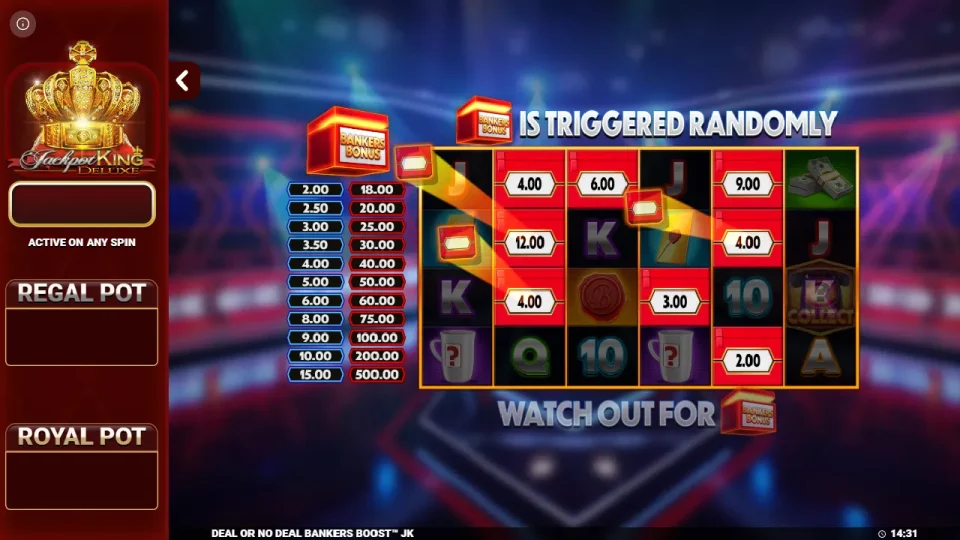 Deal or No Deal Bankers Boost Jackpot King — screenshot 1