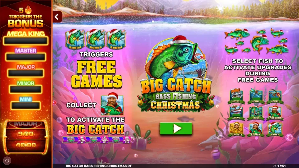 Big Catch Bass Fishing Christmas Rapid Fire Jackpots — screenshot 5