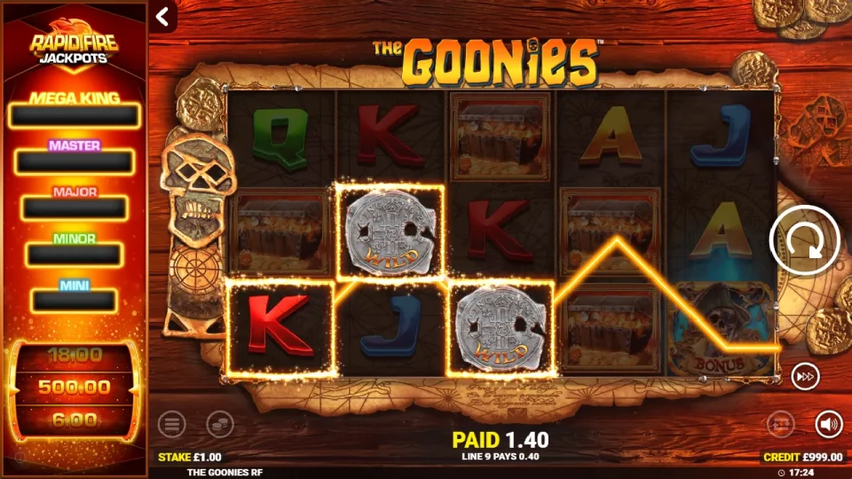 The Goonies Deluxe Rapid Fire Jackpots — screenshot 1