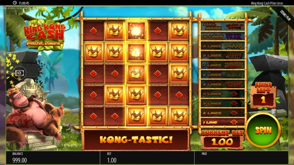 King Kong Cash Prize Lines — screenshot 2