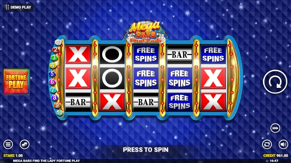 Mega Bars Find The Lady Fortune Play — screenshot 5