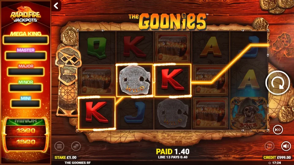 The Goonies Deluxe Rapid Fire Jackpots — screenshot 2