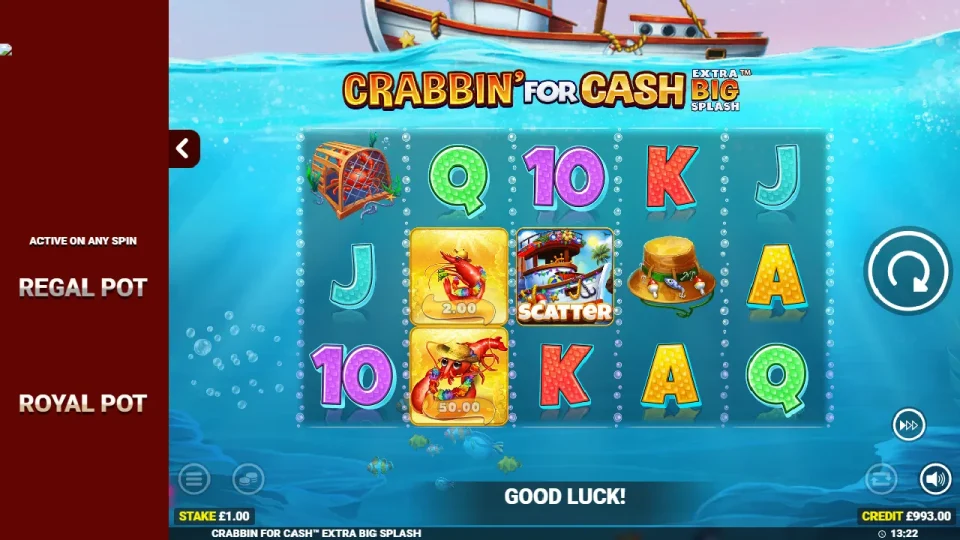 Crabbin’ for Cash Extra Big Splash Jackpot King — screenshot 3