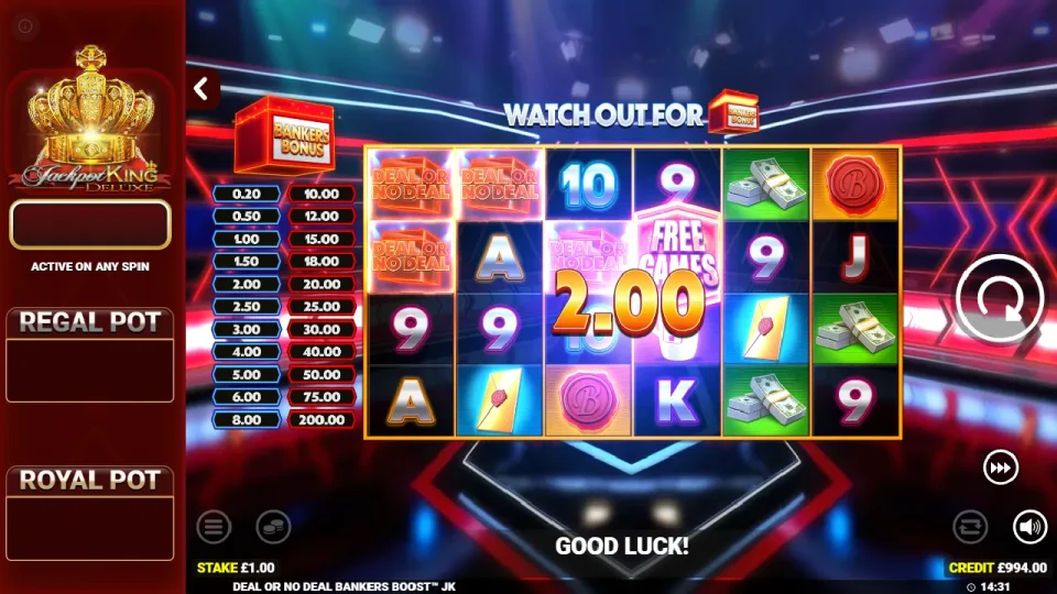 Deal or No Deal Bankers Boost Jackpot King — screenshot 3