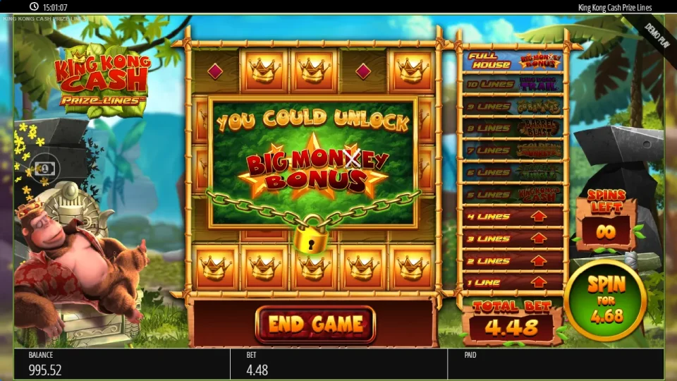 King Kong Cash Prize Lines — screenshot 3
