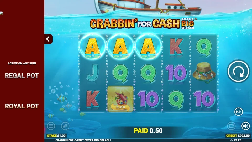 Crabbin’ for Cash Extra Big Splash Jackpot King — screenshot 4