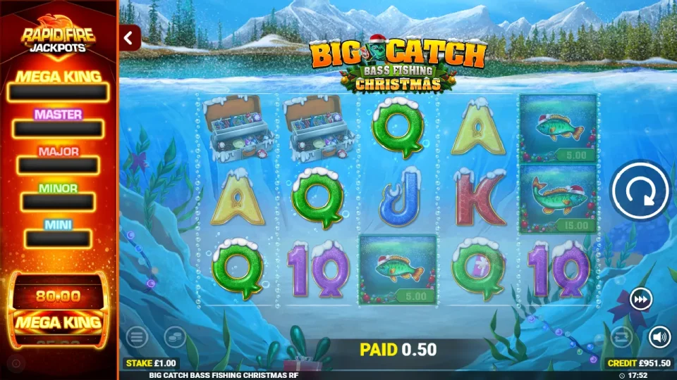 Big Catch Bass Fishing Christmas Rapid Fire Jackpots — screenshot 3