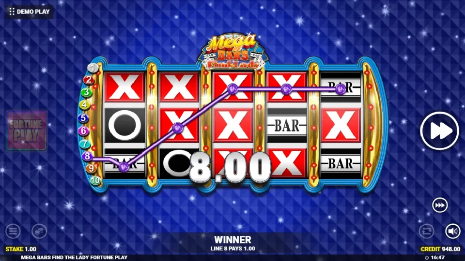 Mega Bars Find The Lady Fortune Play — screenshot 3