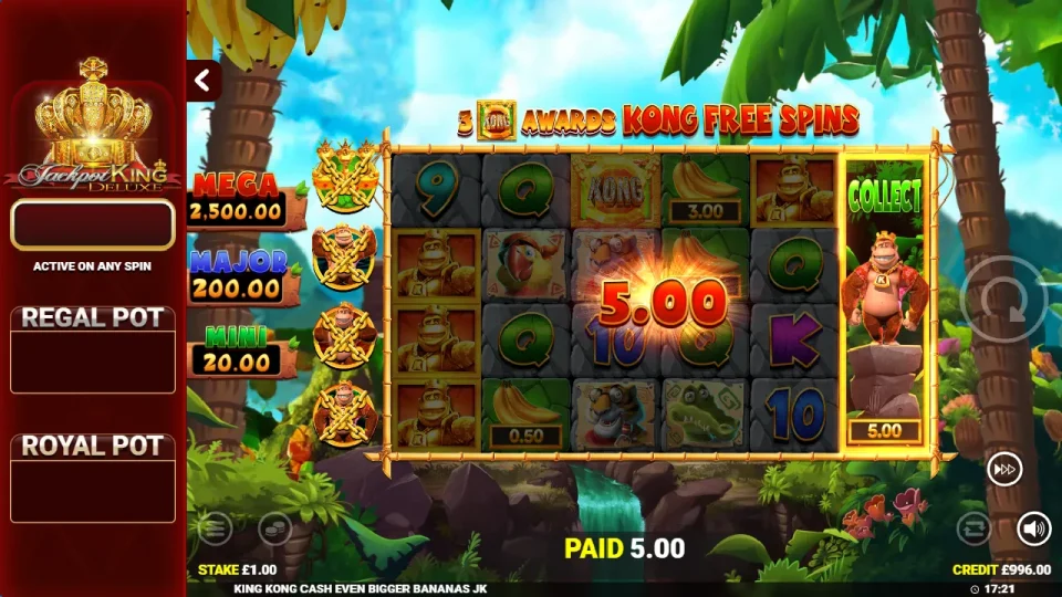 King Kong Cash Even Bigger Bananas Jackpot King — screenshot 3