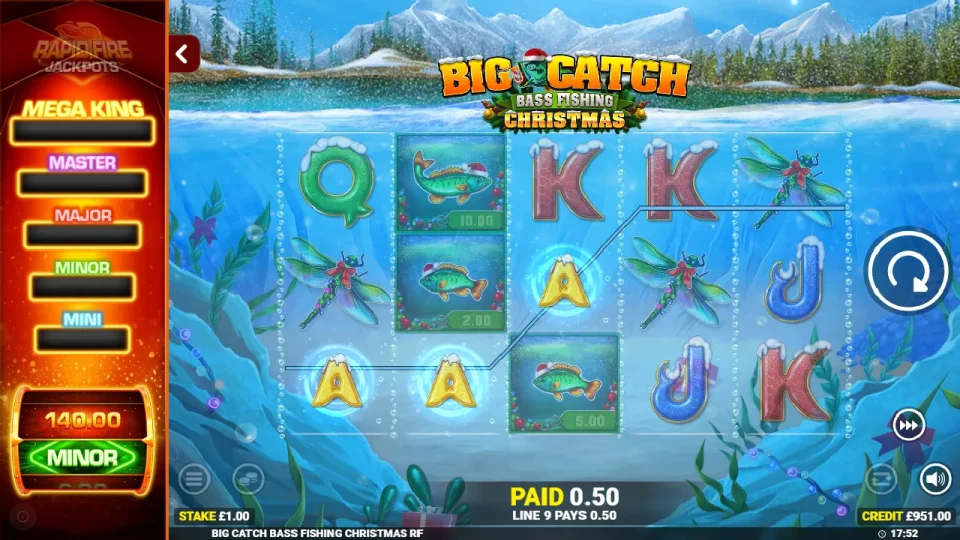Big Catch Bass Fishing Christmas Rapid Fire Jackpots — screenshot 4