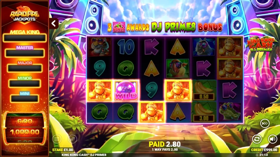 King Kong Cash DJ Prime8 Rapid Fire Jackpots — screenshot 4