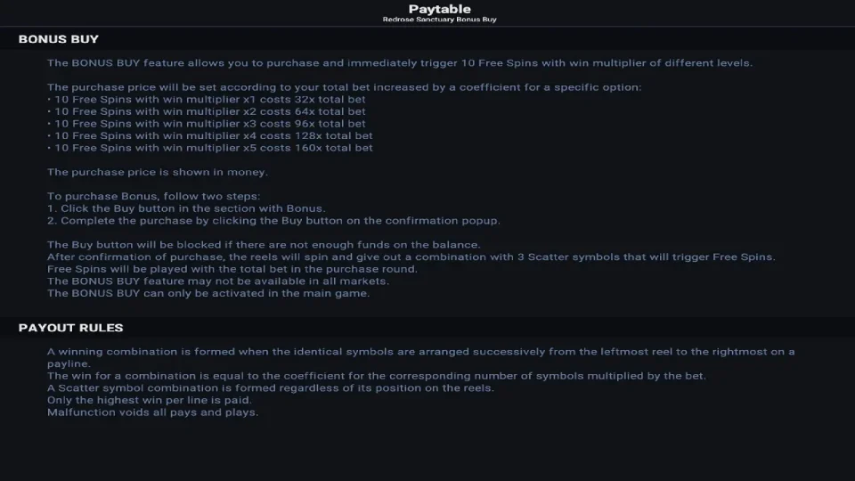 Redrose Sanctuary Bonus Buy — screenshot 3