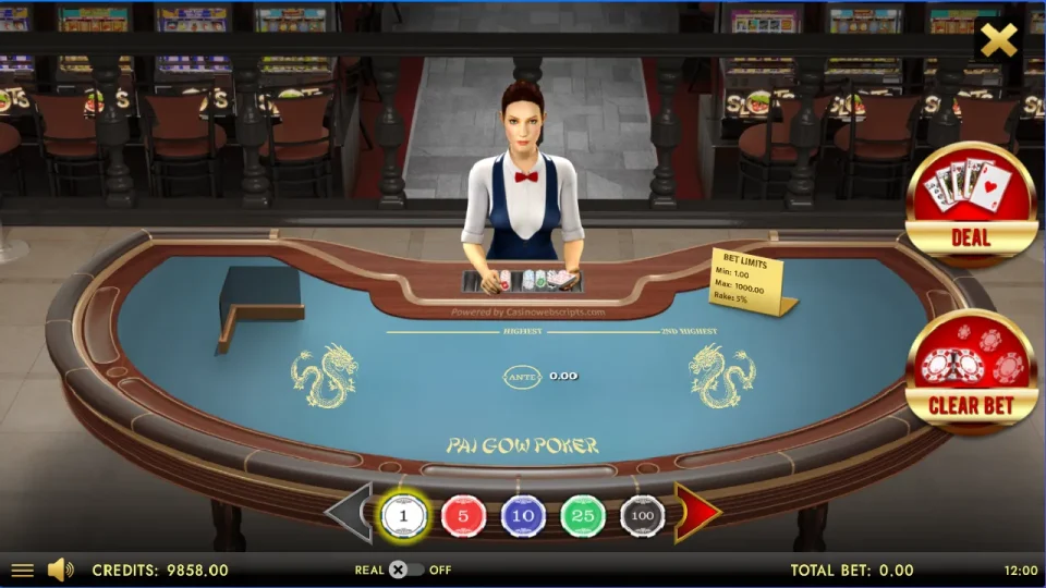 Pai Gow Poker Heads-Up 3D Dealer Deluxe — screenshot 1