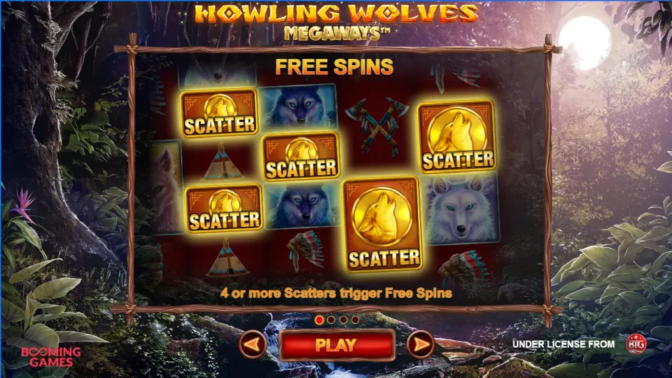 Howling Wolves Megaways — screenshot 1