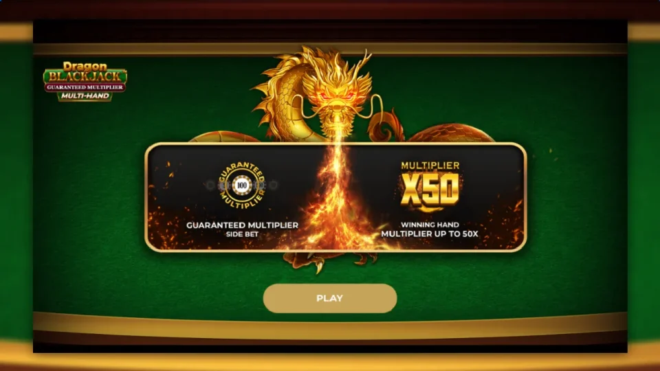 Dragon Blackjack Guaranteed Multiplier Multihand — screenshot 1