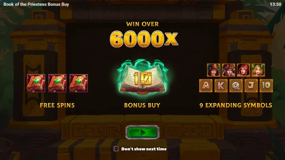 Book of the Priestess Bonus Buy — screenshot 1