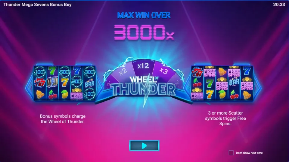 Thunder Mega Sevens Bonus Buy — screenshot 1