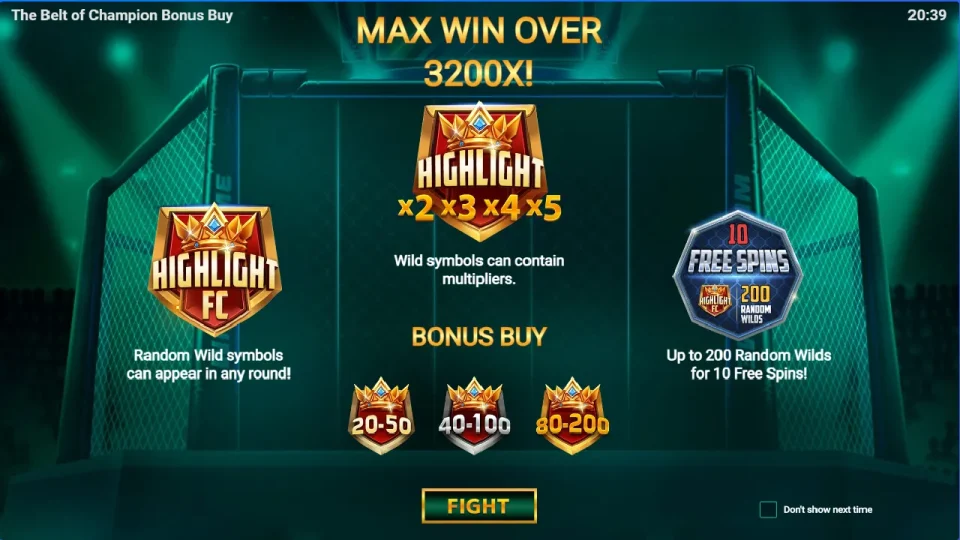 The Belt of Champion Bonus Buy — screenshot 1