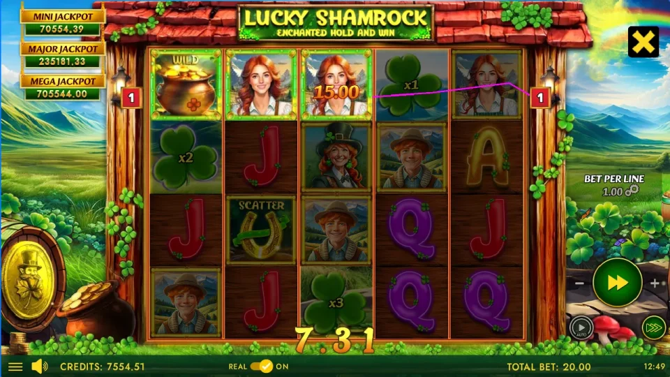 Lucky Shamrock – Enchanted Hold and Win — screenshot 1