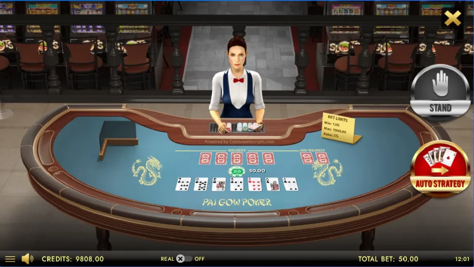 Pai Gow Poker Heads-Up 3D Dealer Deluxe — screenshot 2