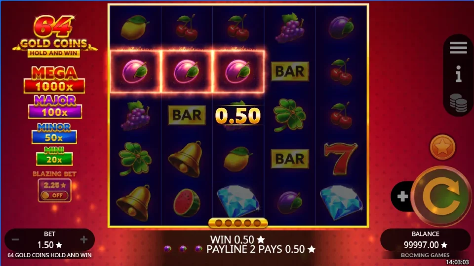 64 Gold Coins Hold and Win — screenshot 2