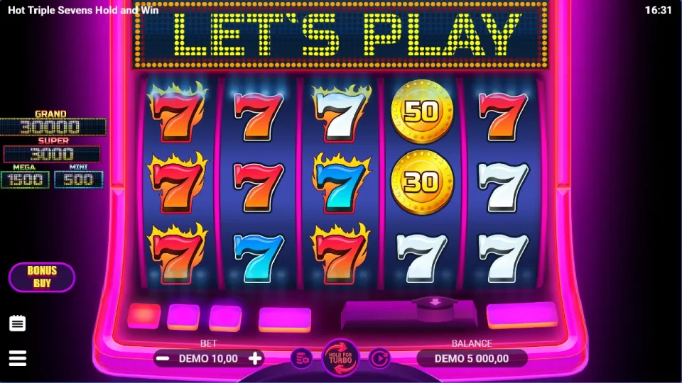 Hot Triple Sevens Hold & Win — screenshot 2