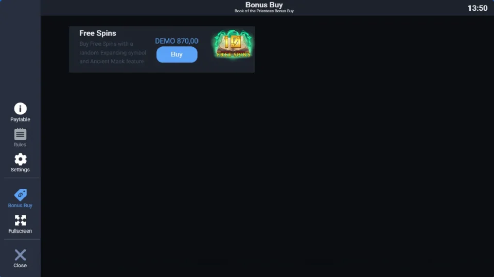 Book of the Priestess Bonus Buy — screenshot 2