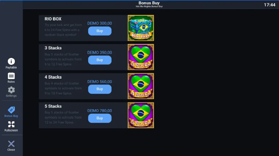 Hot Rio Nights Bonus Buy — screenshot 2