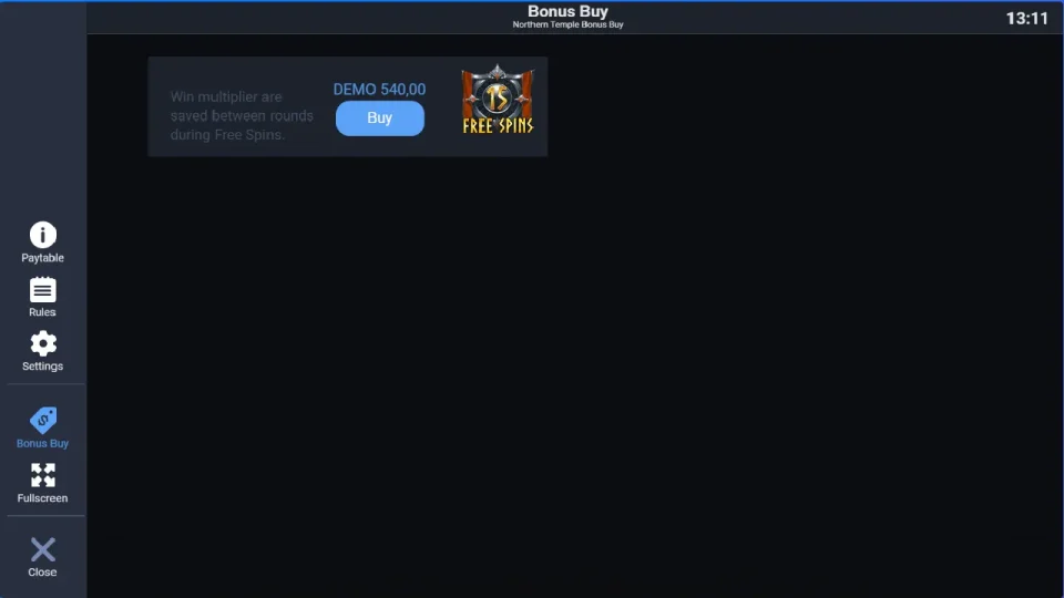 Northern Temple Bonus Buy — screenshot 2