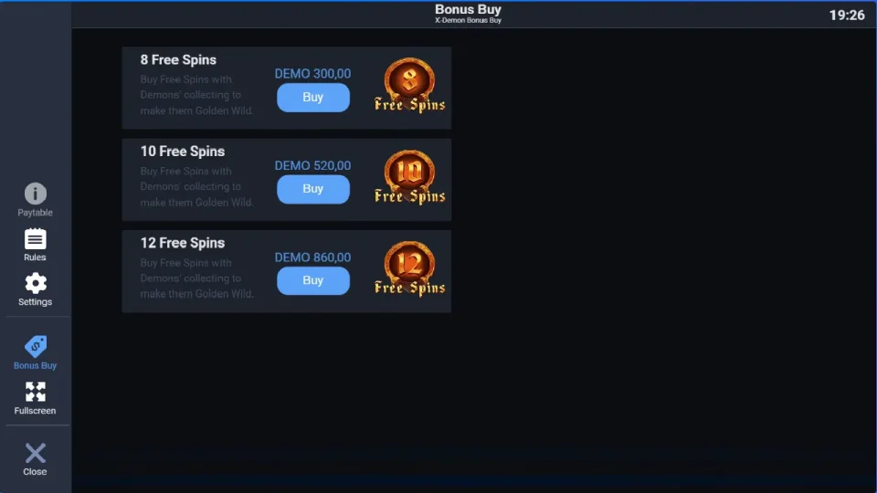 X-Demon Bonus Buy — screenshot 2