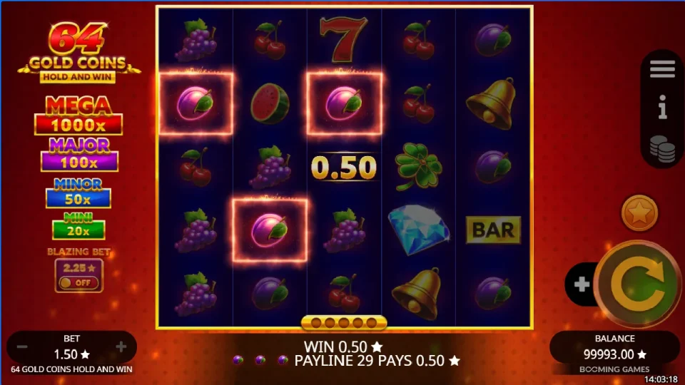 64 Gold Coins Hold and Win — screenshot 3