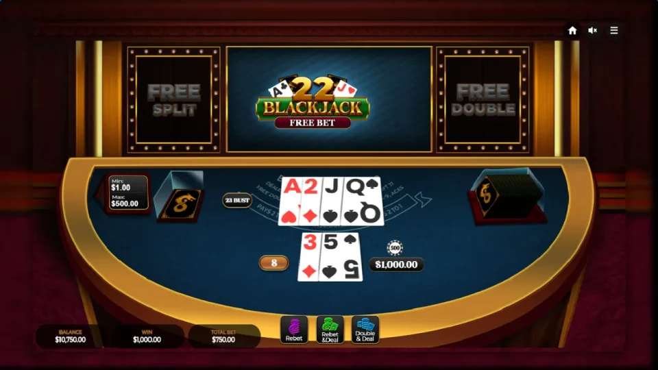 22 Blackjack – Free Bet — screenshot 3