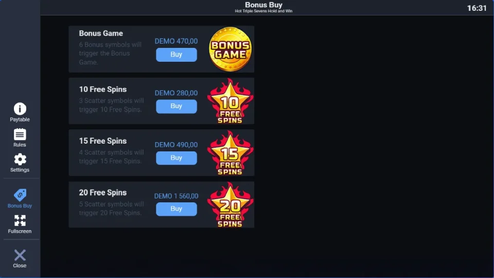 Hot Triple Sevens Hold & Win — screenshot 3
