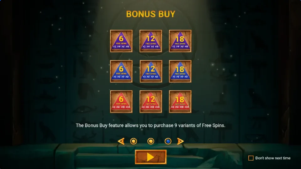 Curse of the Pharaoh Bonus Buy — screenshot 3