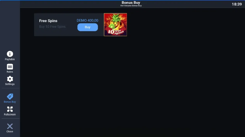 Hot Volcano Bonus Buy — screenshot 3