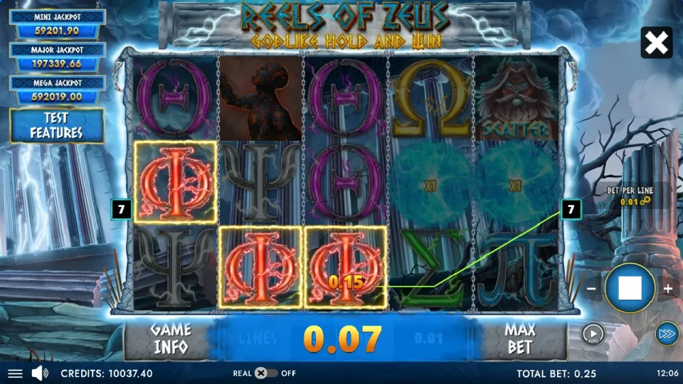 Reels of Zeus – Godlike Hold and Win — screenshot 4