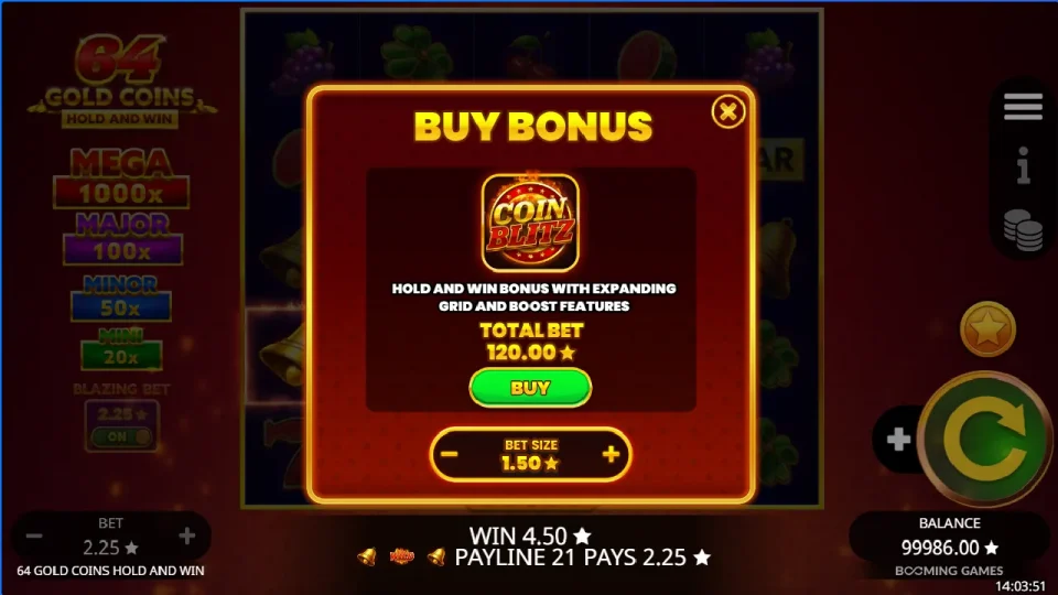 64 Gold Coins Hold and Win — screenshot 5