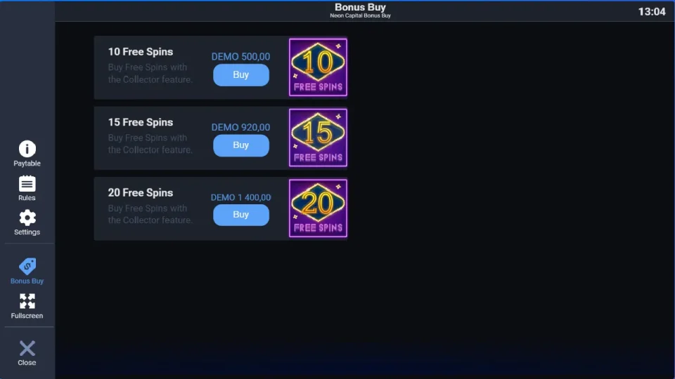 Neon Capital Bonus Buy — screenshot 6