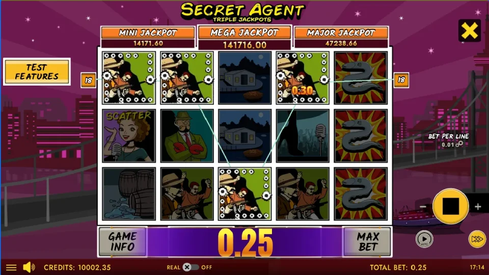 Secret Agent Triple Jackpots — screenshot 4