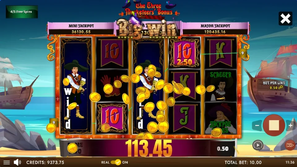 The Three Musketeers’ Bonus — screenshot 8