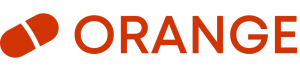 Orange telecom company logo in orange color