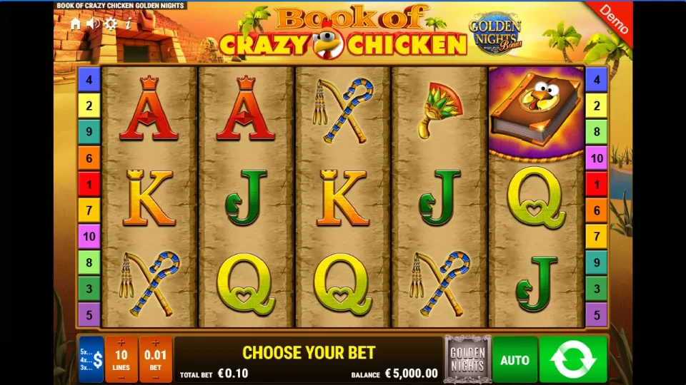 Book of Crazy Chicken Golden Nights Bonus — screenshot 1